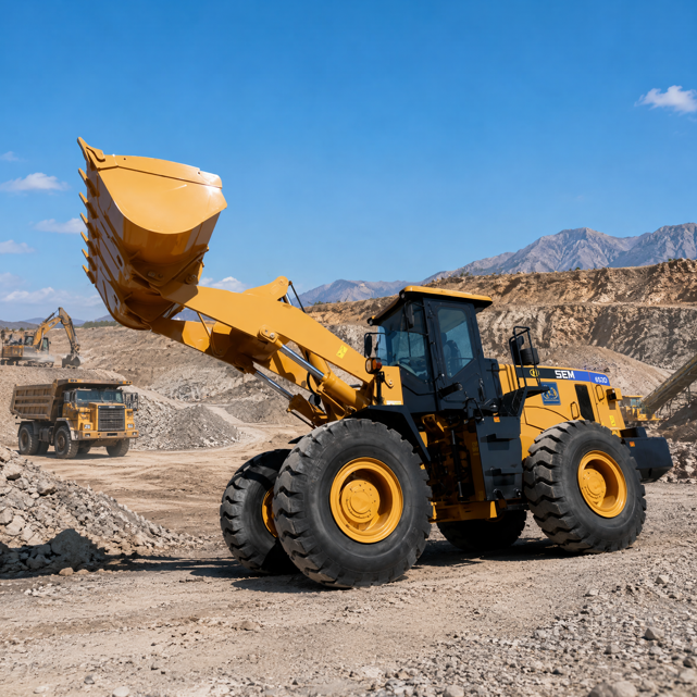 Paleatrice da cantiere per carichi pesanti, design sicuro, pala caricatrice frontale di facile manutenzione per lavori di edilizia e miniere